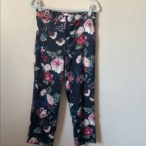 Satin Finished Floral Pants